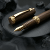 Personalised Woodwright Limited Edition Wooden Textured Metallic Fountain Pen - Set of 4 Fountain Pens - The Gifting Era