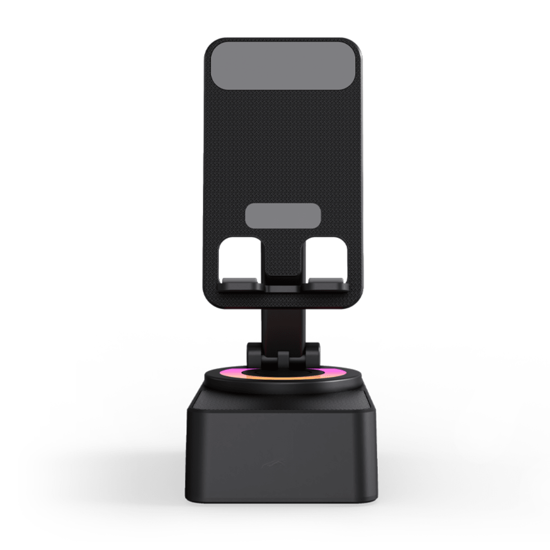 Premium 360° Smart Rotating Mobile Stand with 1500 mAH Wireless Bluetooth Speaker & Ambient RGB Led Light - The Gifting Era