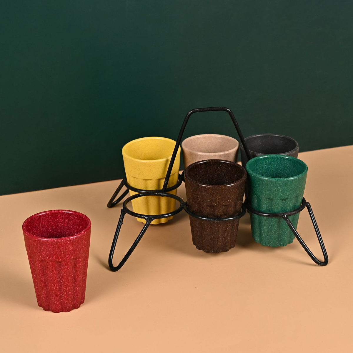 Premium Unbreakable Cutting Chai Cups with Serving Stand - The Gifting Era