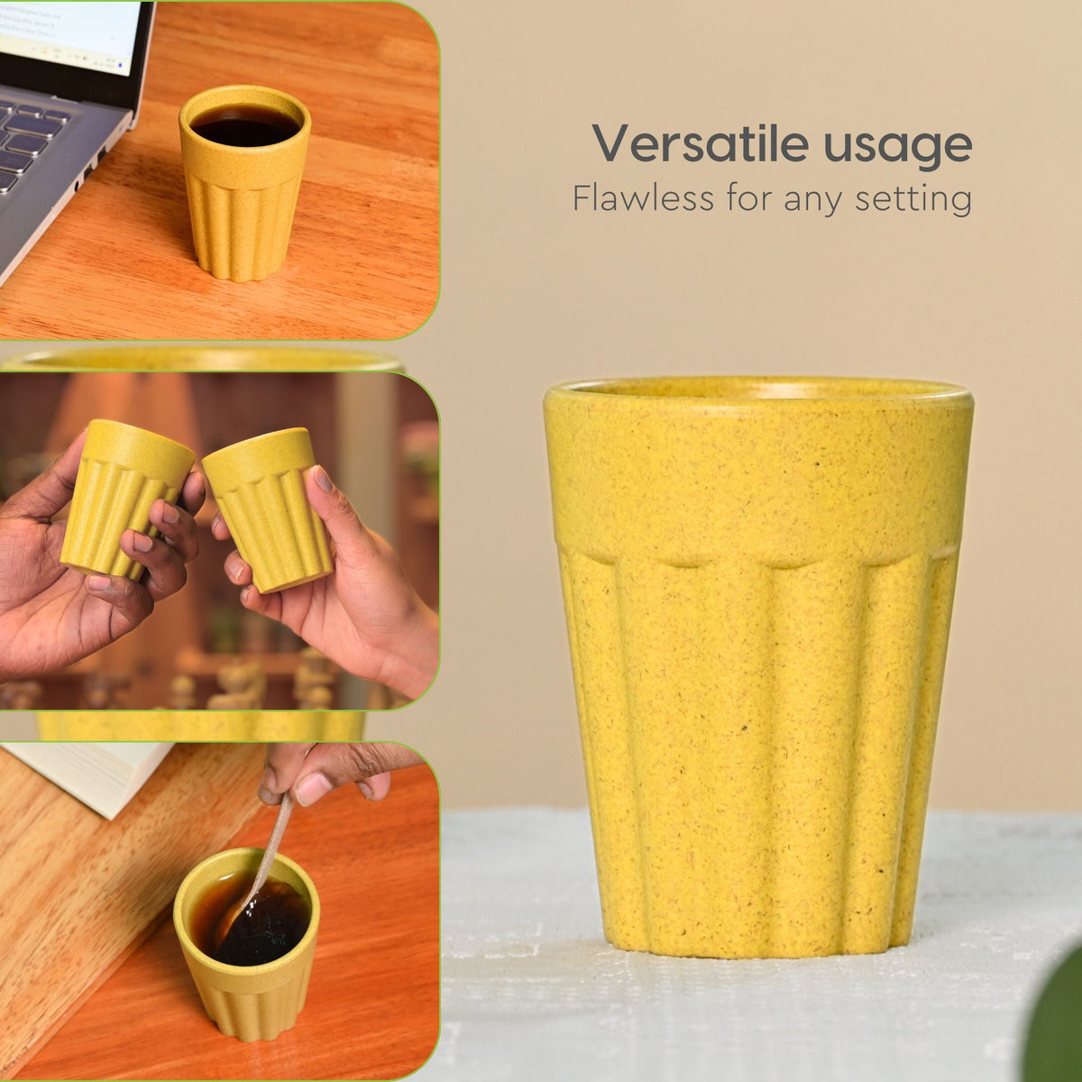 Premium Unbreakable Cutting Chai Cups with Serving Stand - The Gifting Era