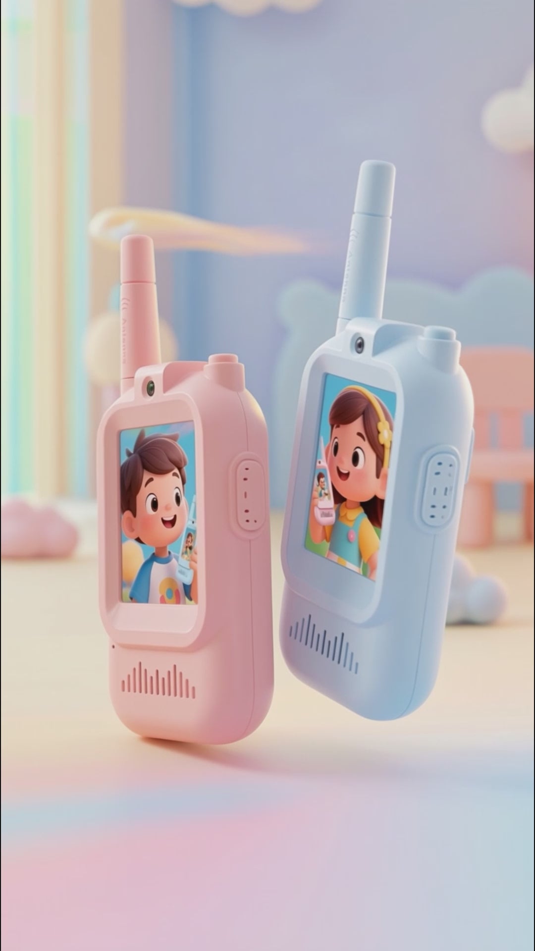 Kids Smart Video Walkie Talkie - HD Camera, Voice Changer, & Screen Display