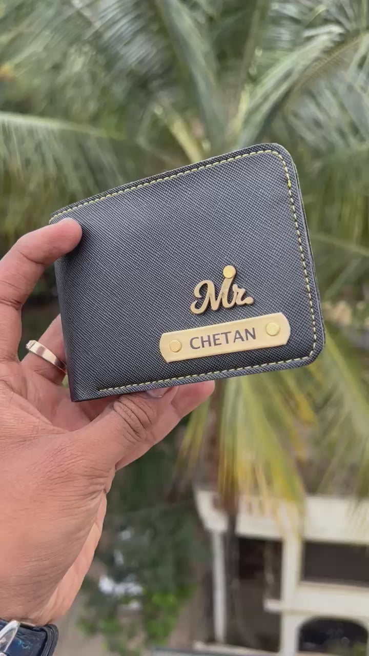 Personalised Saffiona Premium Men wallet & Rudraksh Rakhi - Raksha Bandhan Special - The Gifting Era - raksha bandhan gift for brother, personalised wallet with rakhi, saffiona men’s wallet, rakhi gift under 300, rudraksh rakhi combo, customised rakhi gift online, rakhi gift set for bhaiya, rakhi wallet combo, name wallet for men, rakhi gift with free shipping
