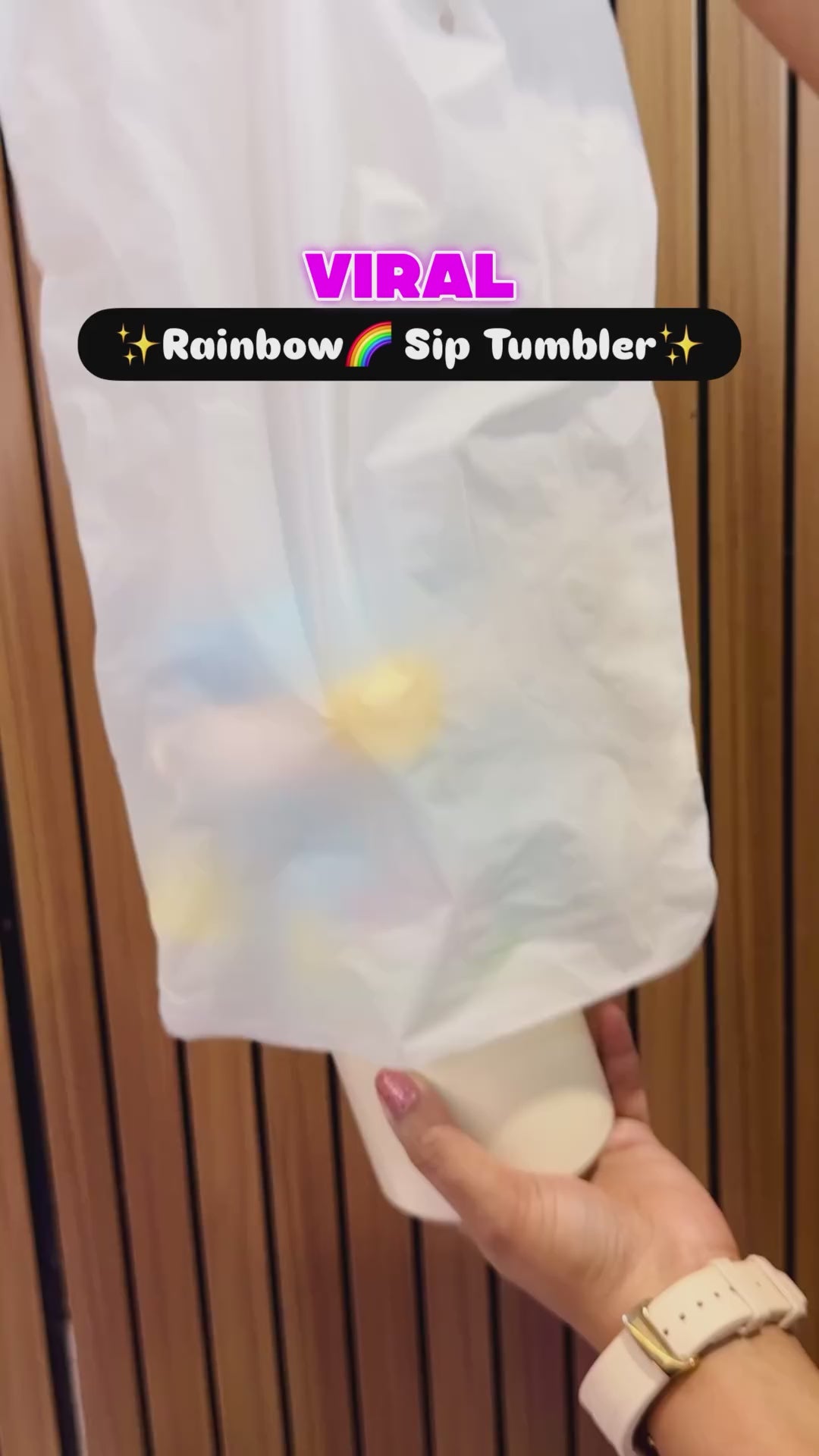 Personalised Kids Rainbow Sip Tumbler with Double Wall Vacuum Hot & Cold - Leakproof - 900 ML