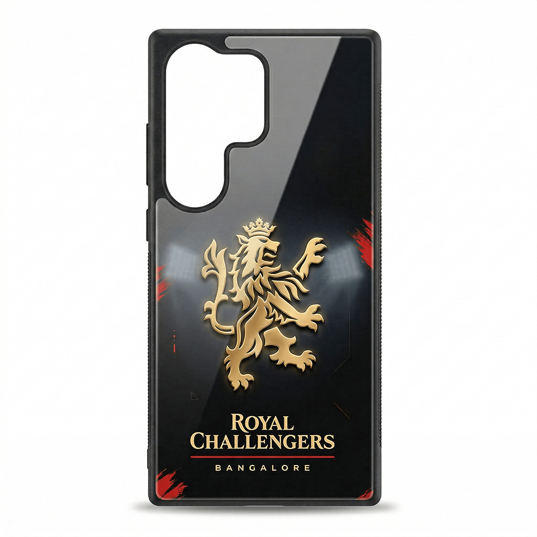 RCB Golden Lion Black Edition - IPL Edition Metallic Glossy Finish TPU 360° Protection Phone Case - The Gifting Era