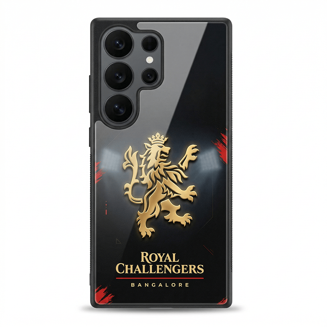 RCB Golden Lion Black Edition - IPL Edition Metallic Glossy Finish TPU 360° Protection Phone Case - The Gifting Era