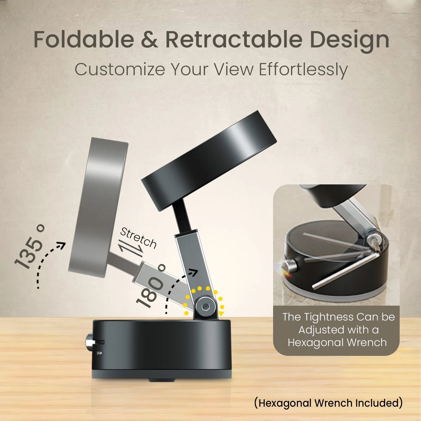 Smart Foldable Ultra Magnetic Vacuum 360° Mobile Holder for Car, Outdoors & Indoors