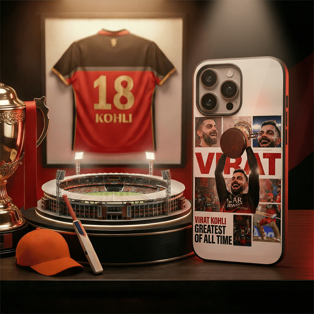 Virat Kohli (GOAT Edition) - IPL Edition Metallic Glossy Finish TPU 360° Protection Phone Case - The Gifting Era